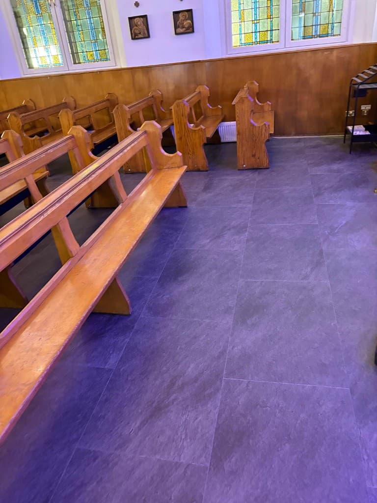 Commercial church flooring